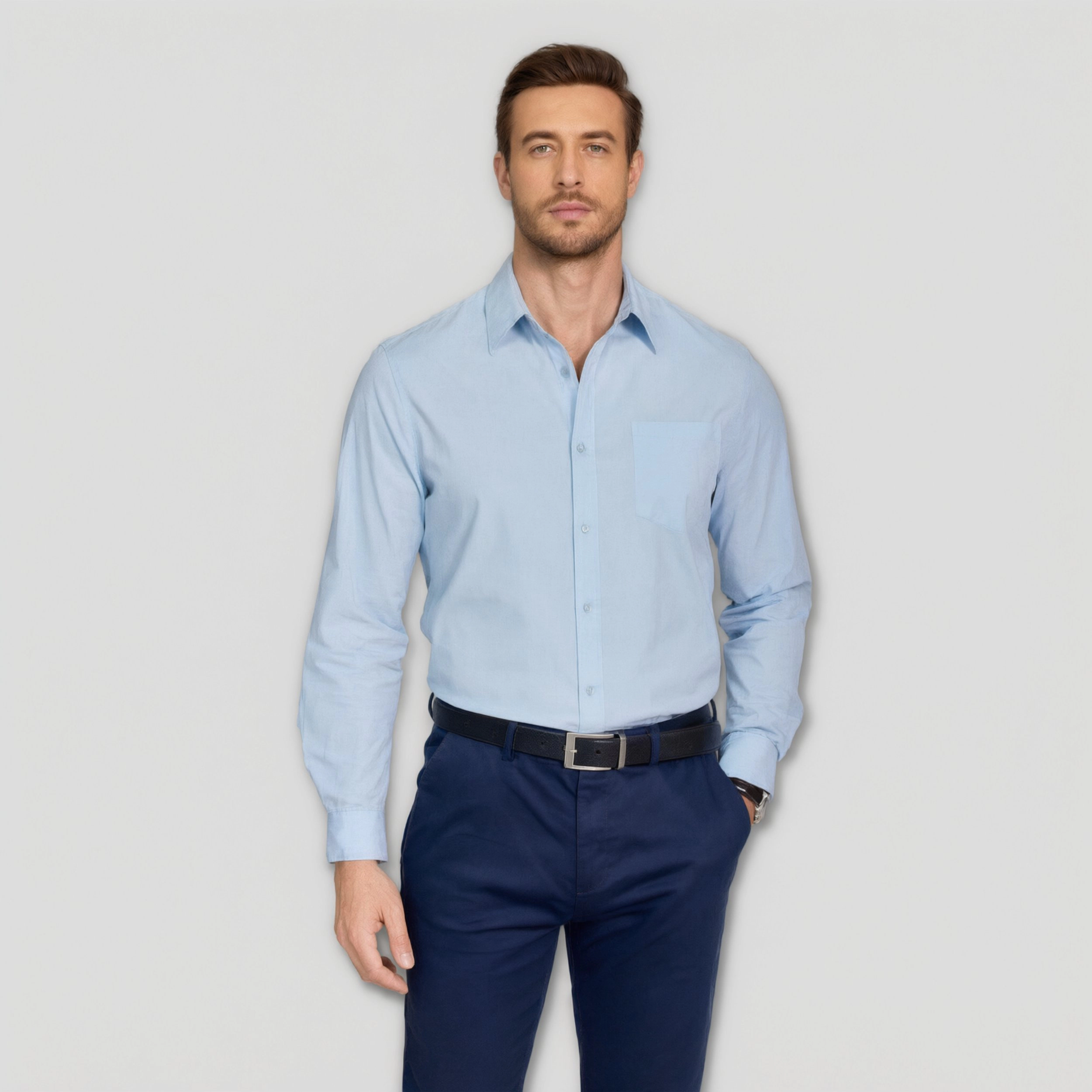 COOFANDY Men's Regular Fit Long Sleeve Collar Neck Dress Shirt
