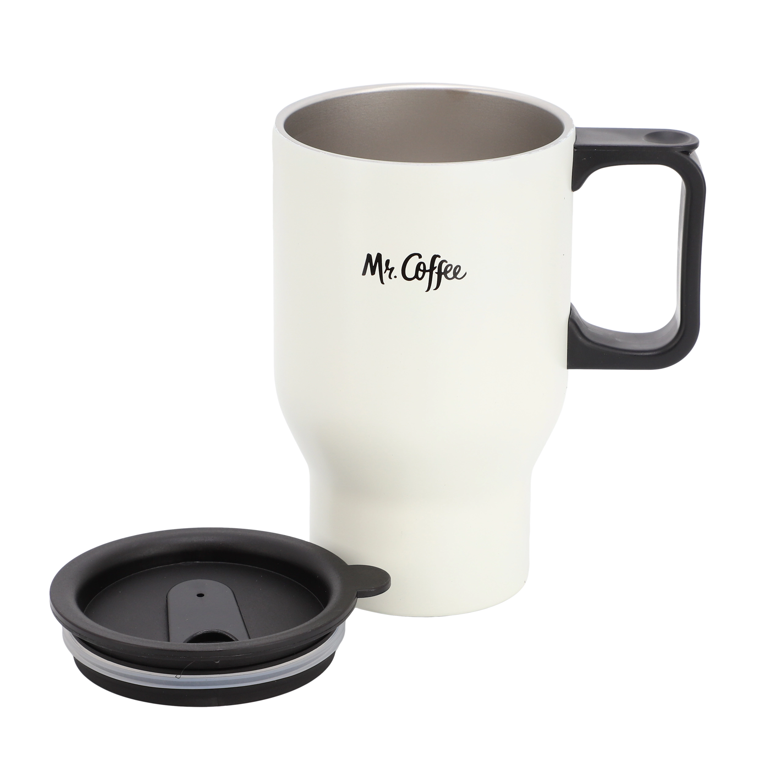 Mr. Coffee Javelin 2 Piece Thermal Bottle and Travel Mug Set in White
