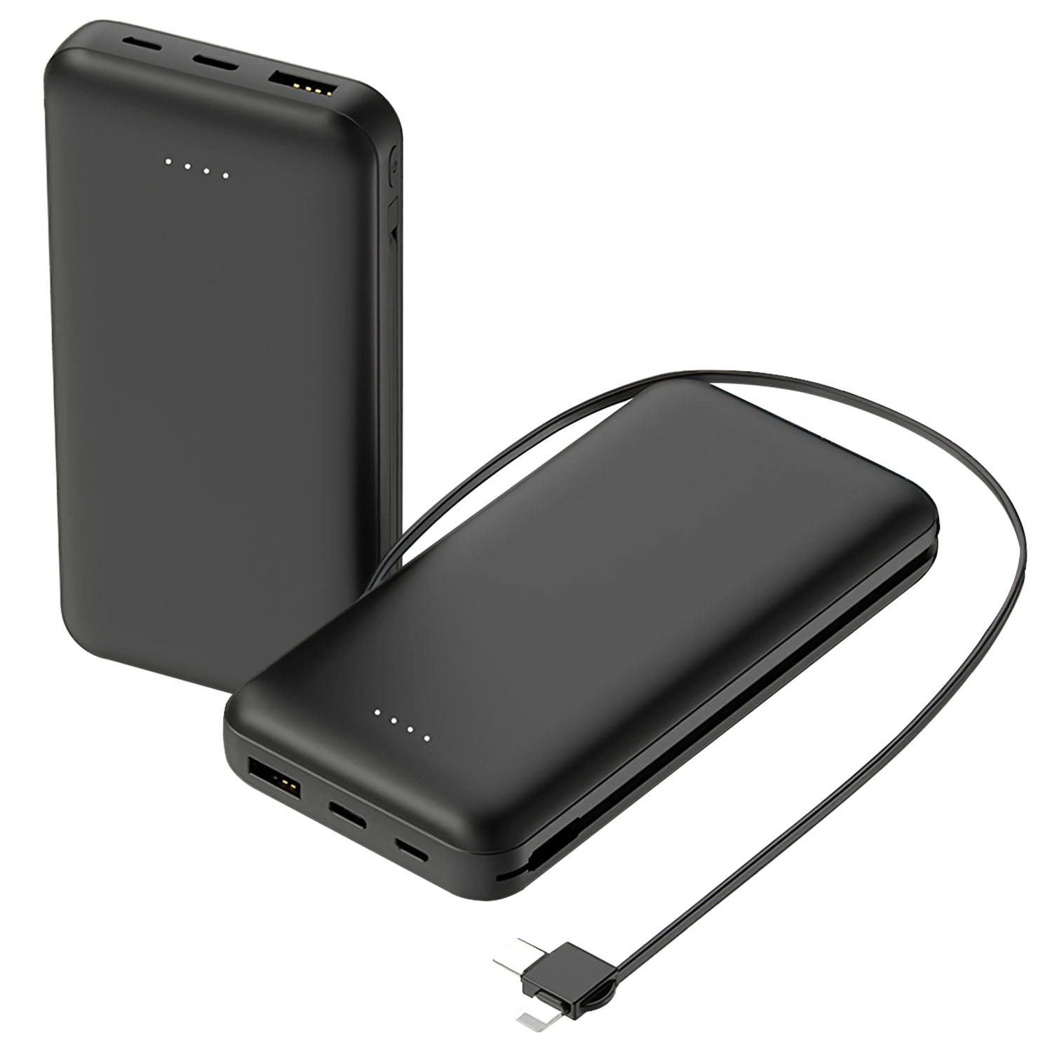 GBruno 10000mAh Dual-Cable Power Bank
