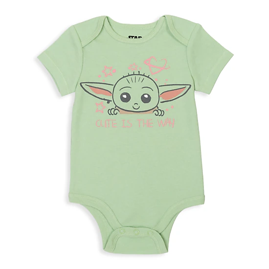 Star Wars The Mandalorian Grogu Baby Girls' 5-Pack Short Sleeve Bodysuits