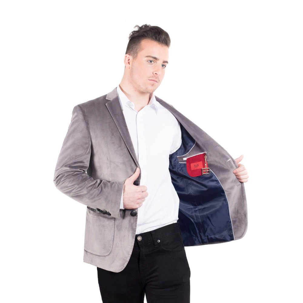 Elie Balleh Men's Slim Fit Velvet Sportcoat