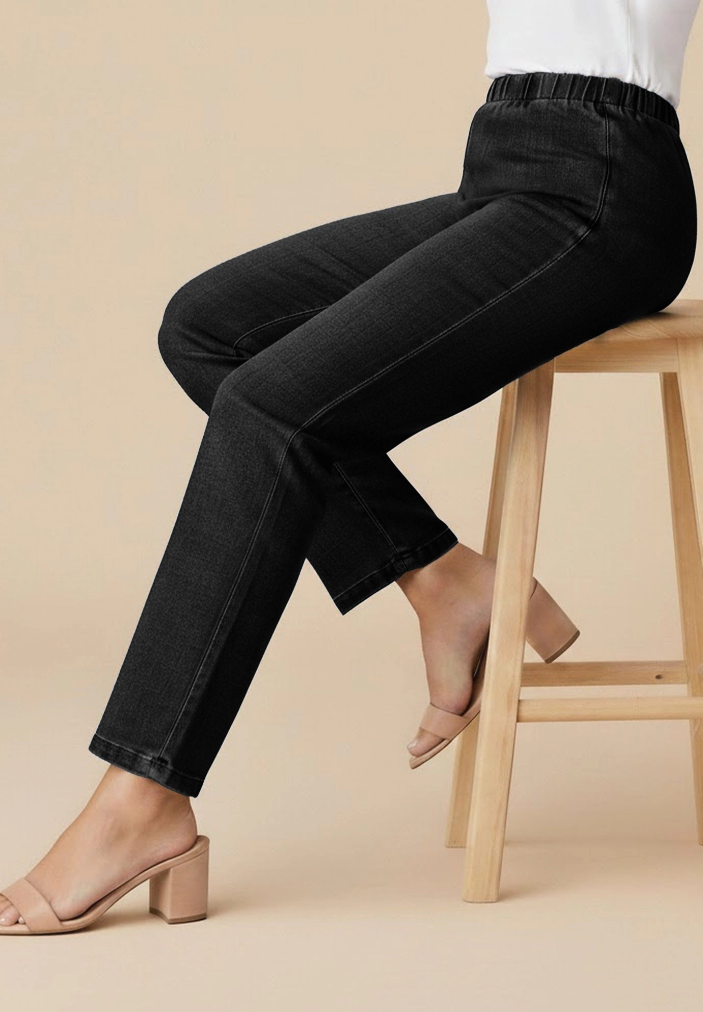 Roaman's Women's Plus Comfort Stretch Straight Leg Jean