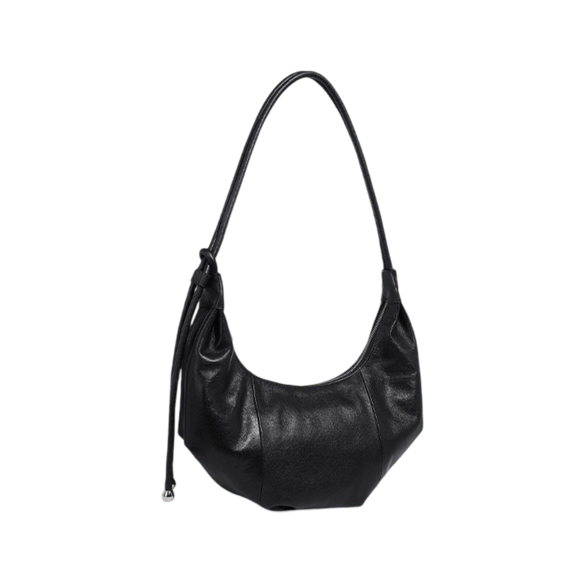Alilang Women's Slouchy Crescent Shoulder Bag with Genuine Leather Finish and Adjustable Strap