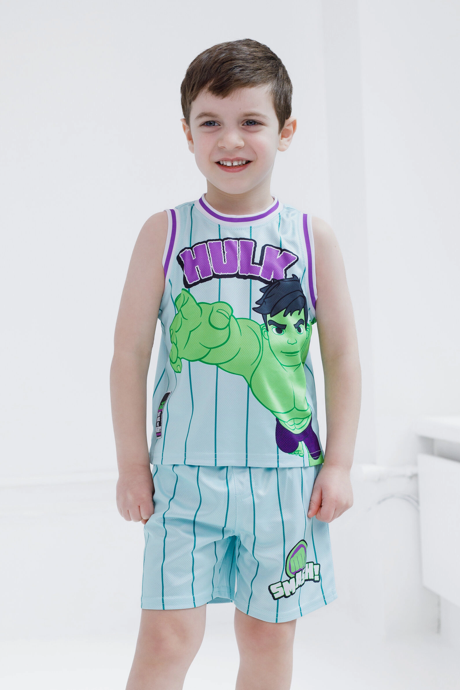 Marvel Spider-Man Boys' 2-Piece Basketball Jersey and Shorts Set