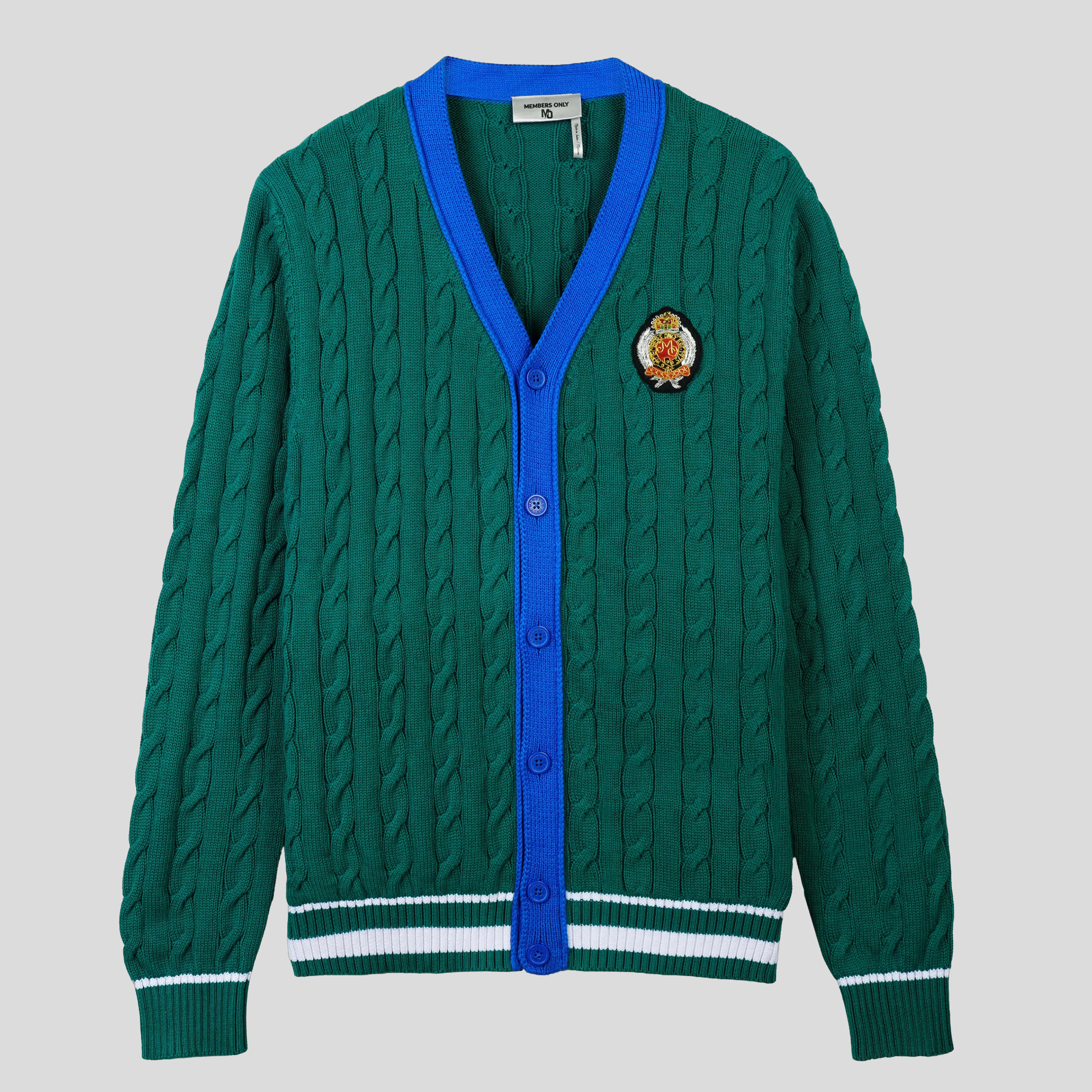 Members Only Men's Cable Knit Cardigan