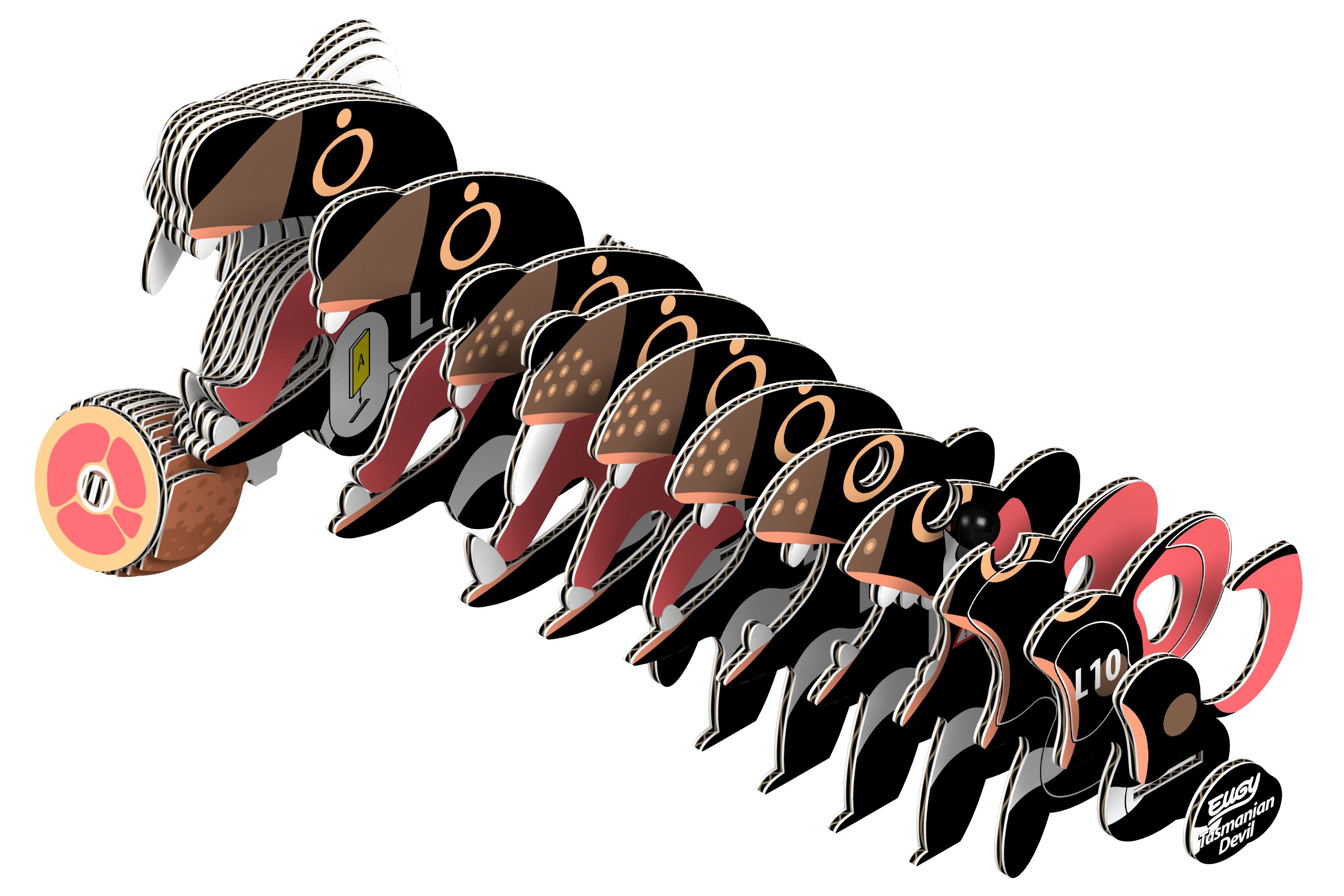 EUGY Tasmanian Devil 3D Puzzle - contains 36 puzzle pieces