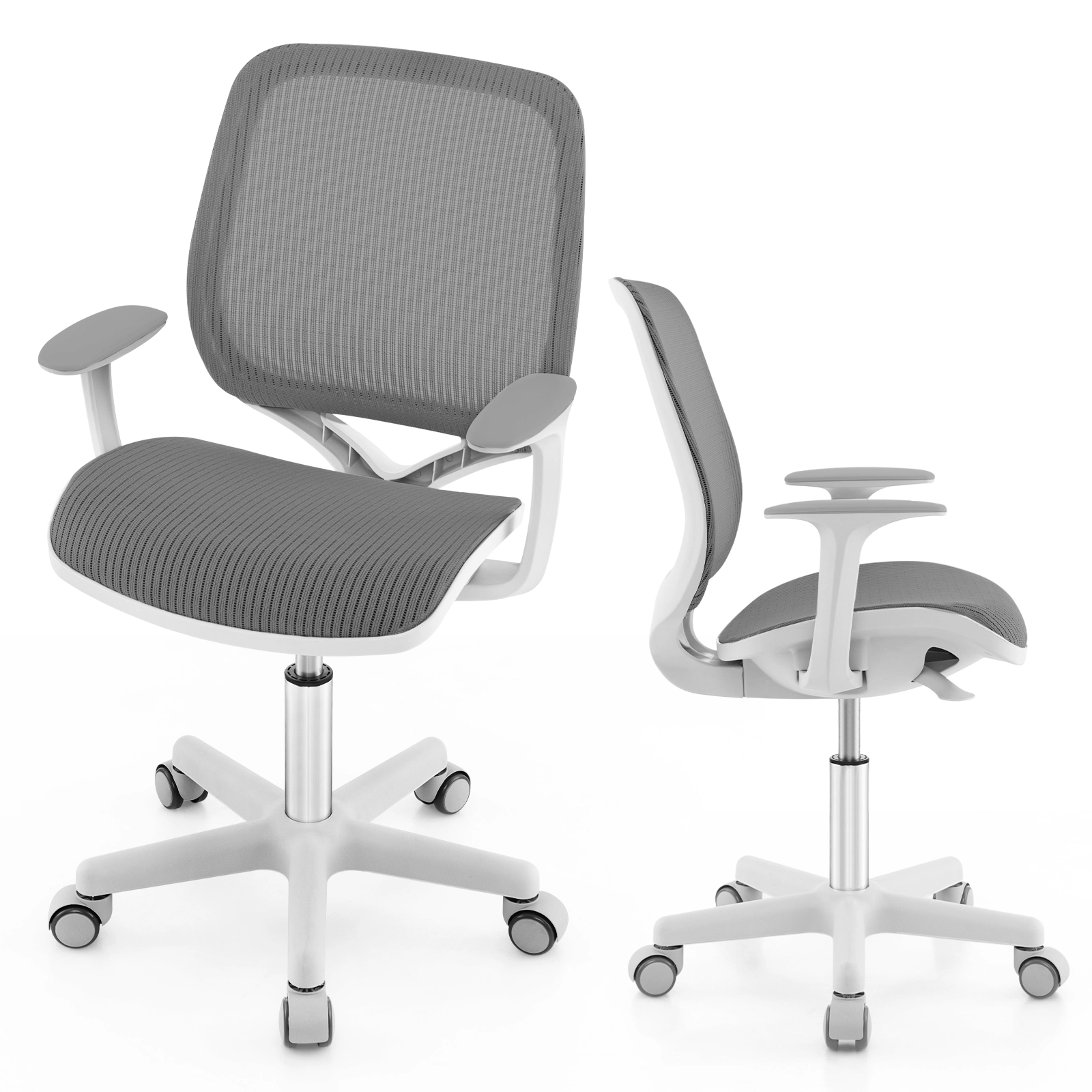 SUGIFT Adjustable Height for Ages 6-15 330-lb Swivel Mesh Kids Computer Chair