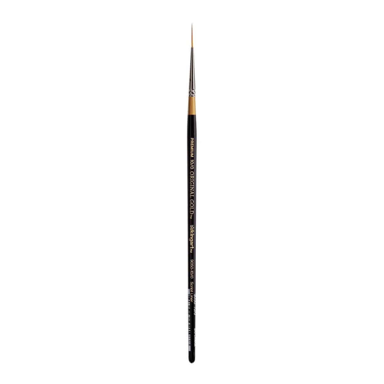 KINGART Original Gold 9050 Script Liner Golden Taklon Brush