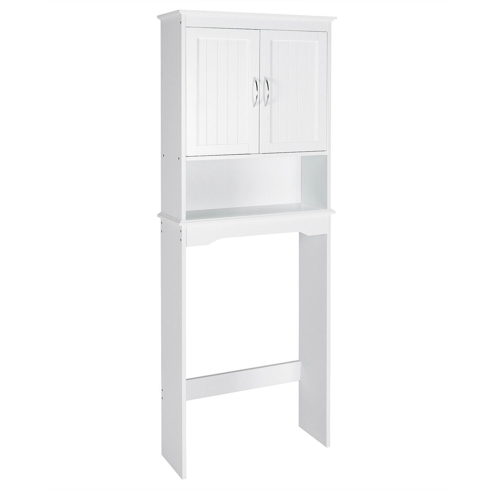 SlickBlue 2 Door Over Toilet Bathroom Storage Cabinet with Shelf