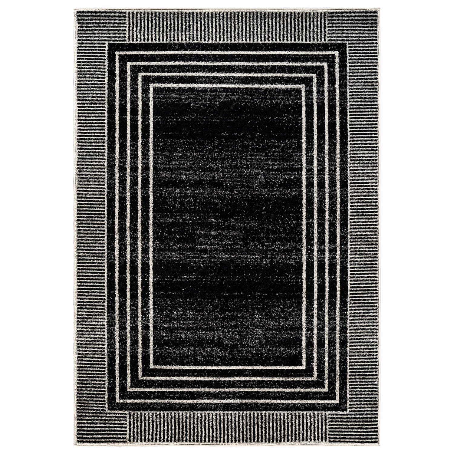 World Rug Gallery Contemporary Geometric Bordered Area for Living Room, Bedroom, or Entryway –