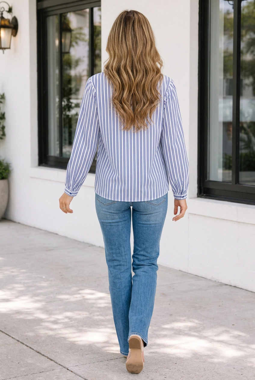 Threaded Pear Laylah Long Sleeve Shirt Top