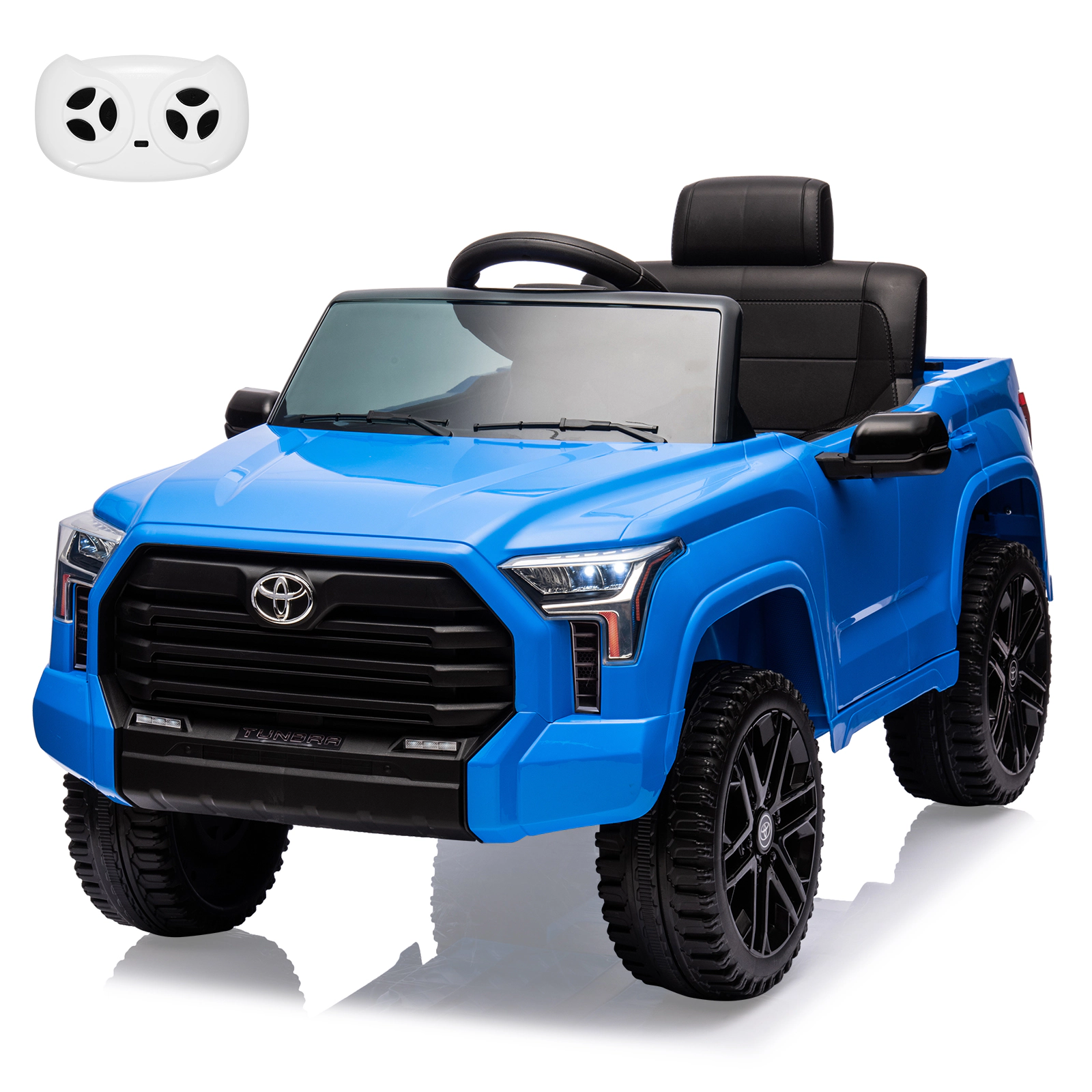 12V Licensed Toyota Tundra Kids Ride On Truck, Electric Car w/Remote Control, LED Lights, 3 Speeds, Suspension