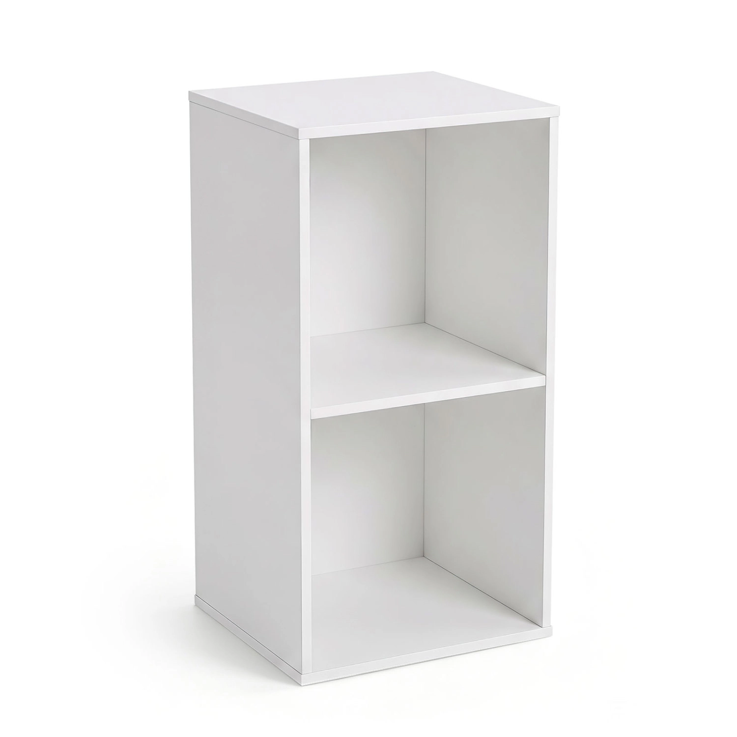 LJG 2-Cube Vertical or Horizontal Freestanding Bookshelf with 2 Compartments and 2 Anti-Tipping Kits for Home Office