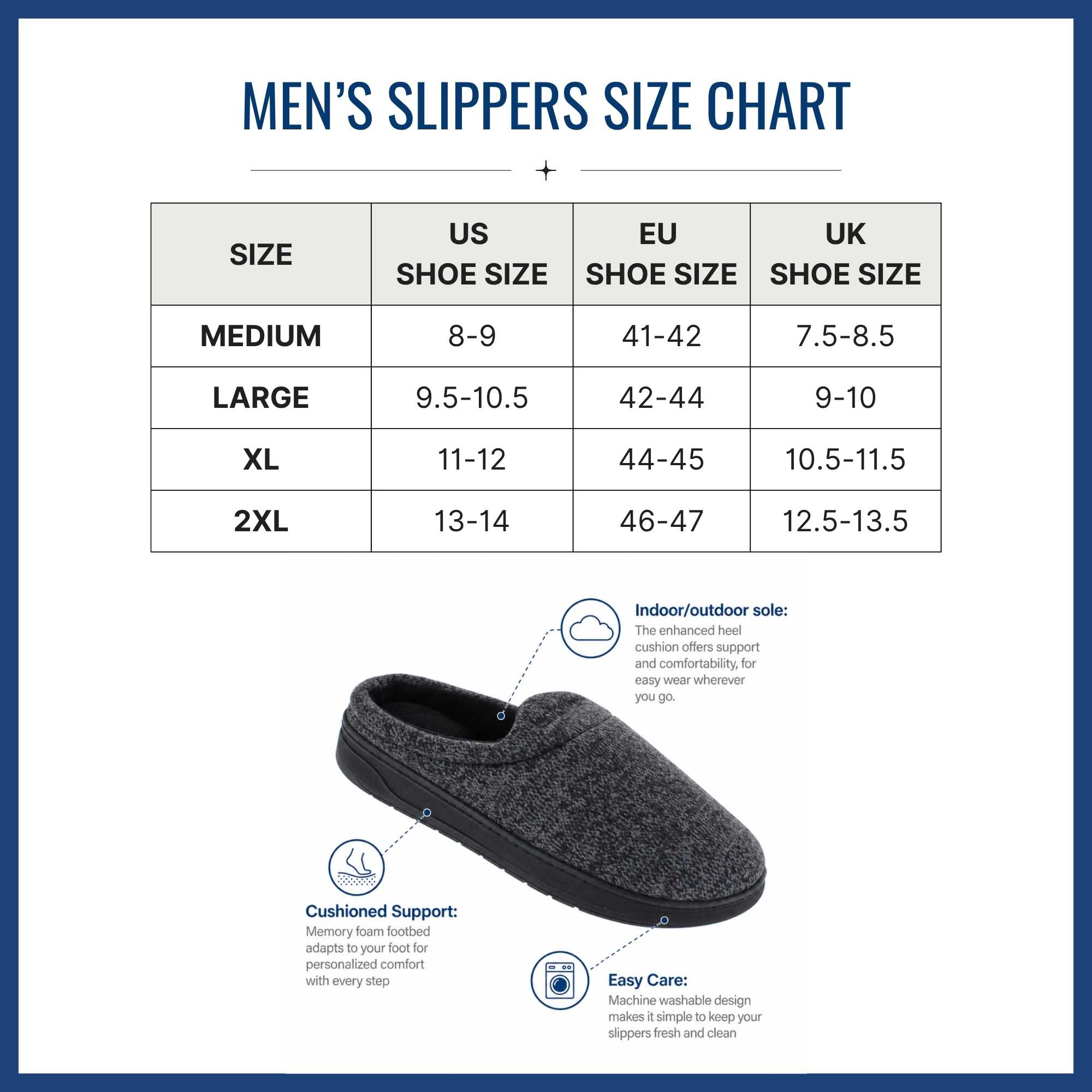 Isotoner Men's Heathered Knit Brady Hoodback Slipper