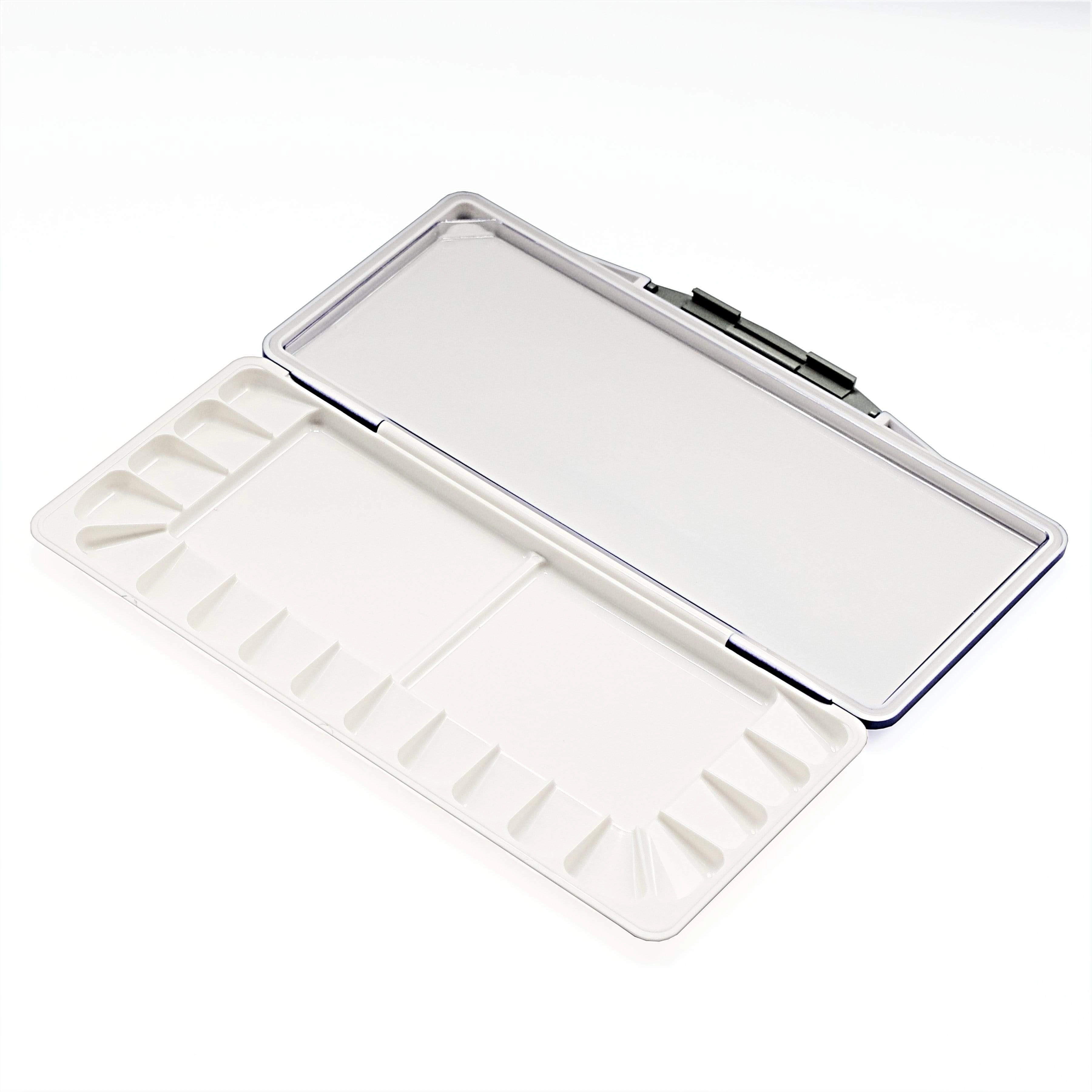 KINGART 18-Well Watercolor Palette with Airtight Snap Lid and Removable Mixing Tray
