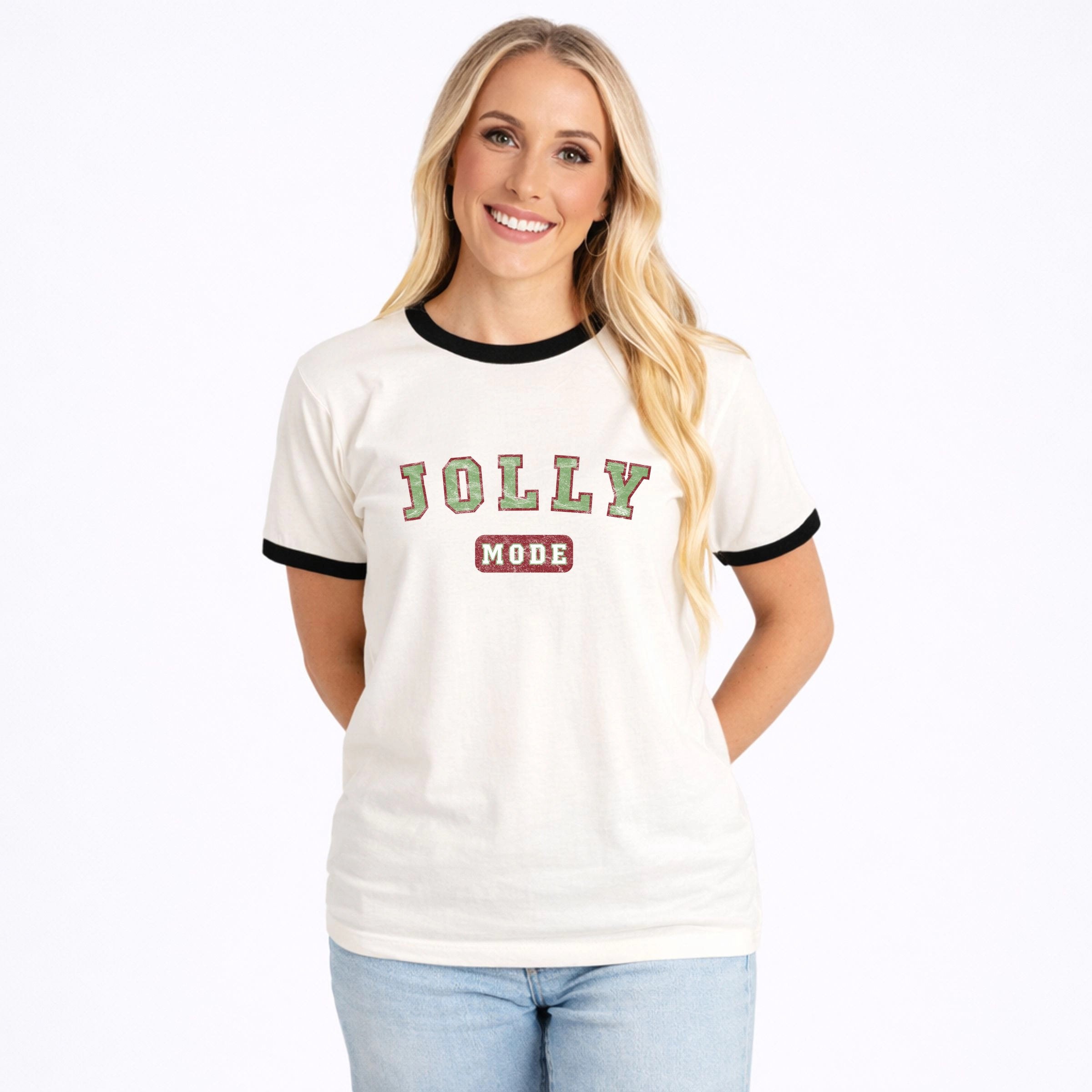 Simply Sage Market - Women's Ringer Graphic T-Shirt Jolly Mode