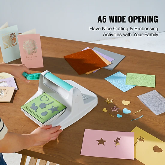 HONGGE Manual Die Cutting & Embossing Machine Portable Cut Machines Opening Scrapbooking Machine Full Kit Included For