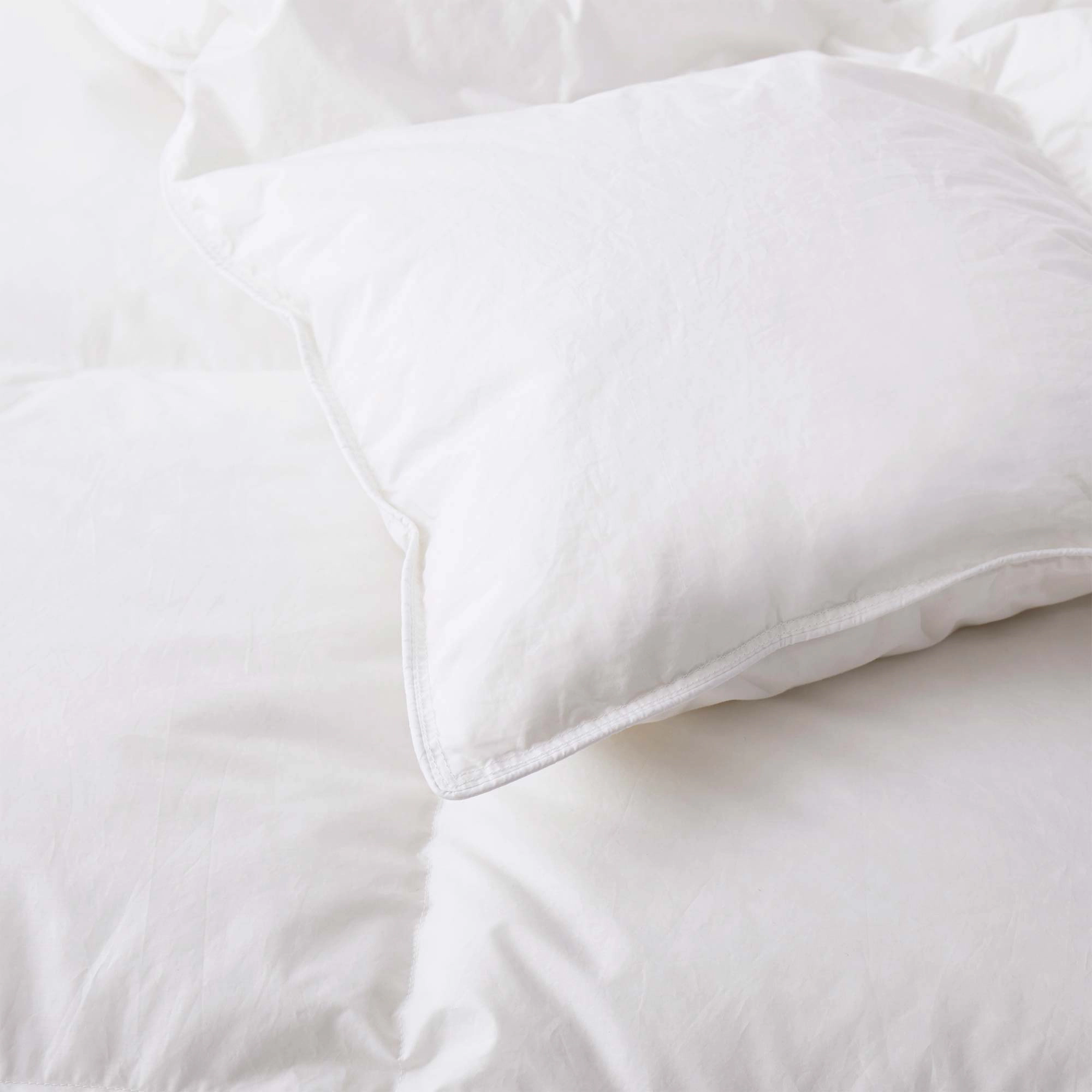 Unikome 800 Fill Power 90% White Goose Down Comforter with Cotton Cover, Baffle Box Construction Made in Germany