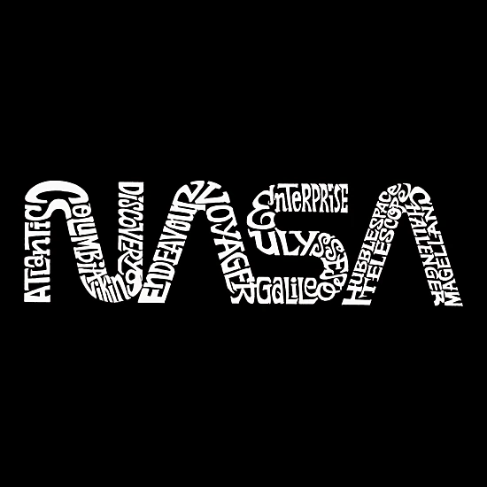 LA Pop Art Boy's Word Art T-Shirt - Worm Nasa