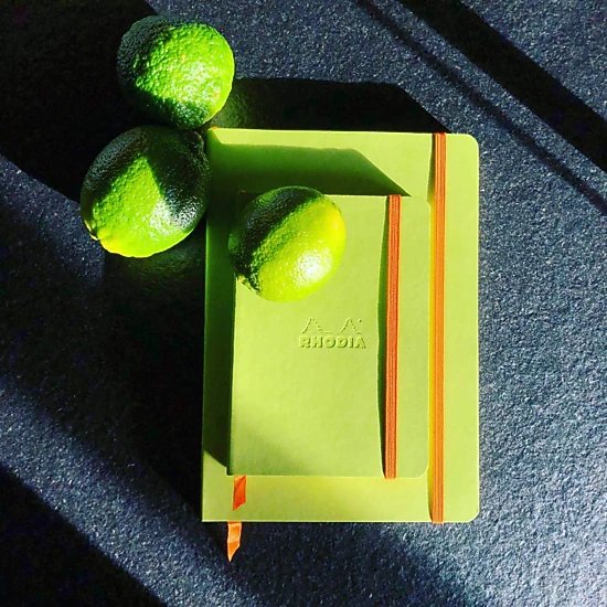 Rhodia Rhodiarama Softcover Notebook - Lined 80 Sheets - 6 x 8.25 in - Anise