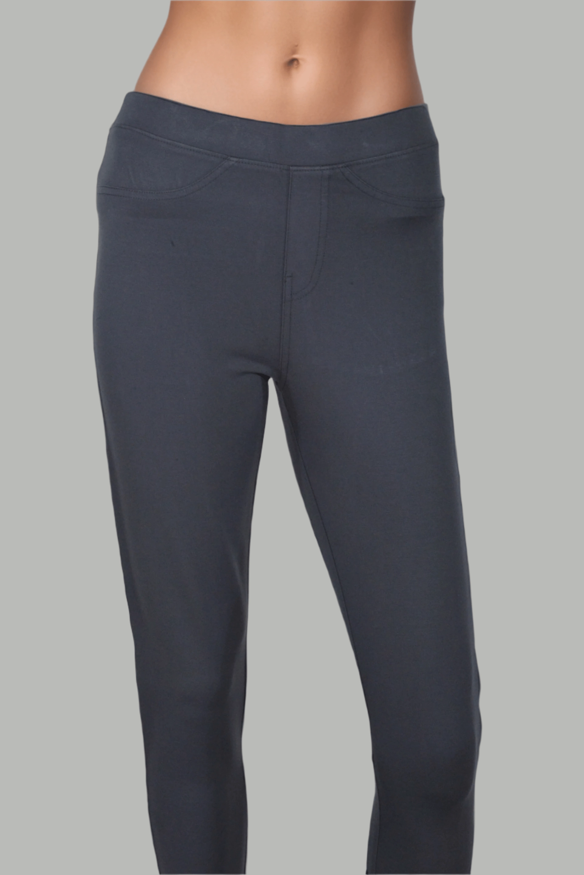 DressAtR Women's Gray Stretch Skinny Fit Trouser