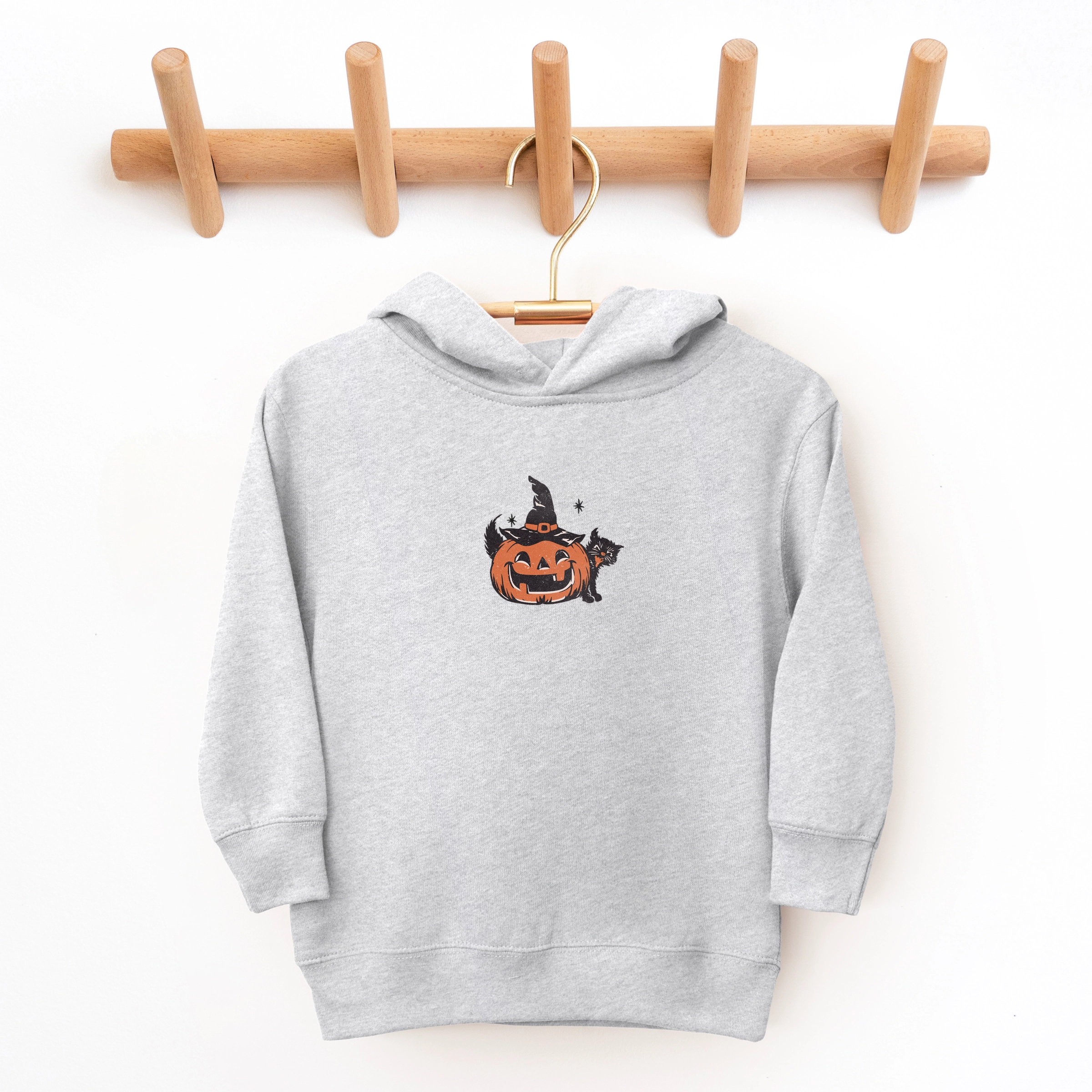 The Juniper Shop - Toddler Hoodie Pumpkin Witch and Cat