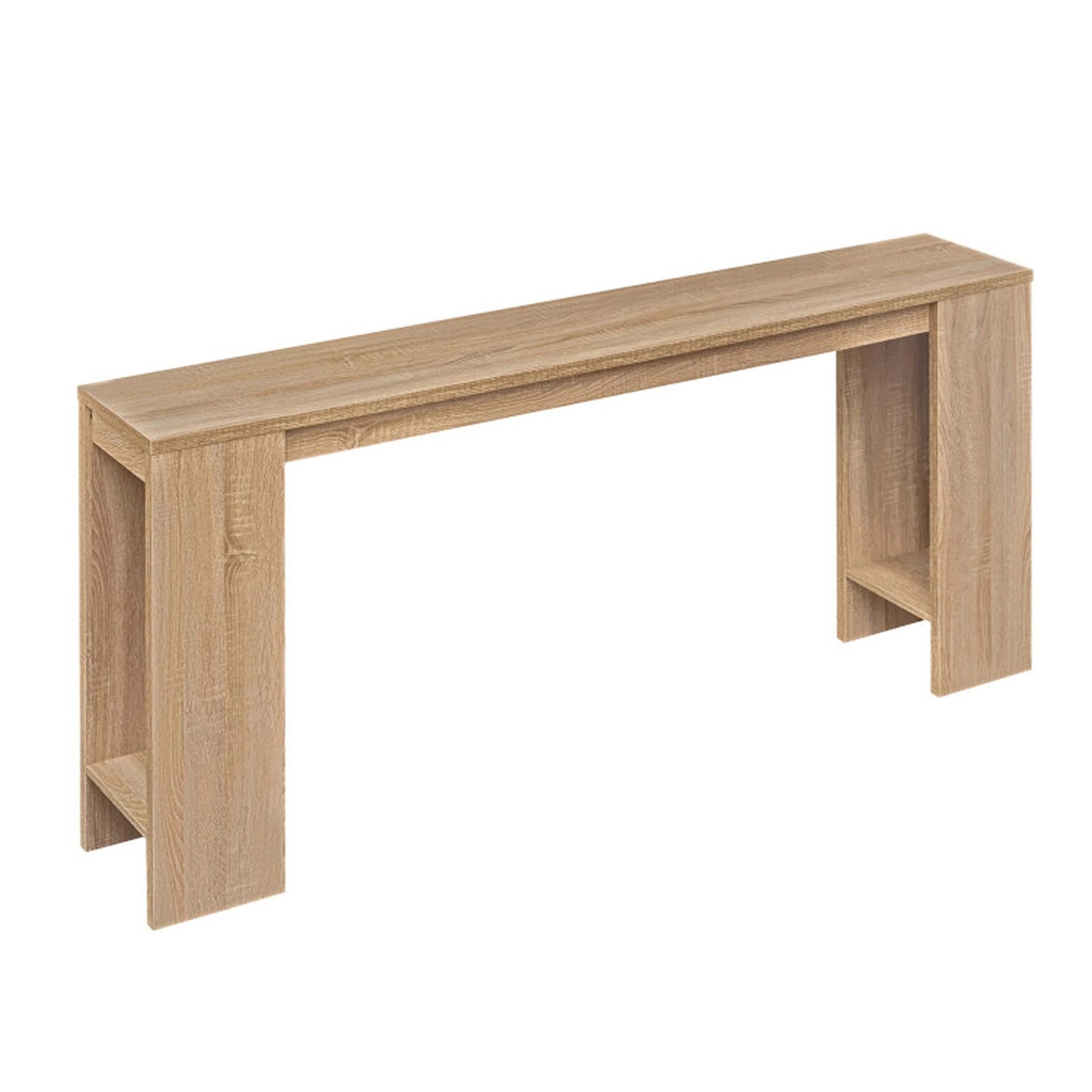 SUGIFT 71-in Extra Long 12-in Narrow 135-lb Capacity Farmhouse Console Sofa Table with Open Bottom Storage