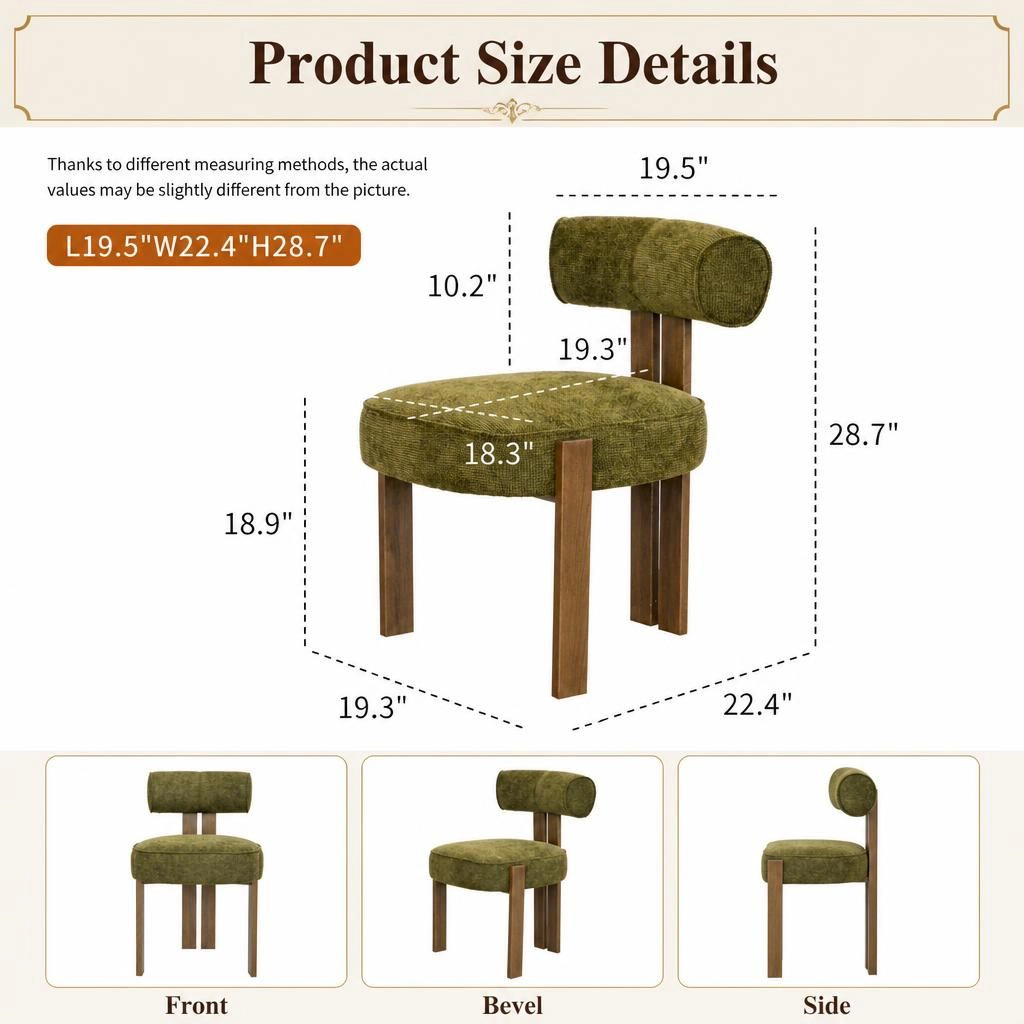 GOODSILO Upholstered Fabric Dining Seating Chair