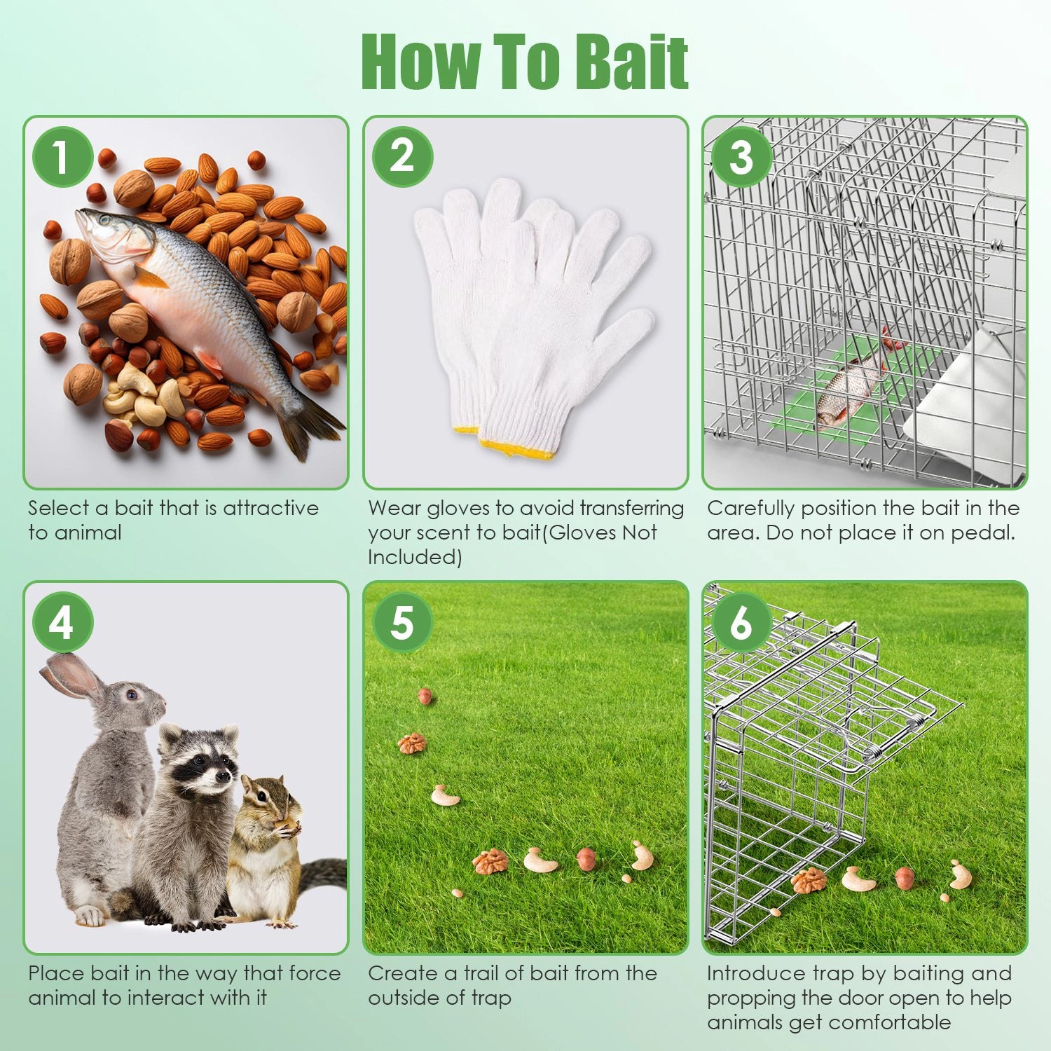 GBruno Heavy Duty Folding Live Animal Trap Cage 31in