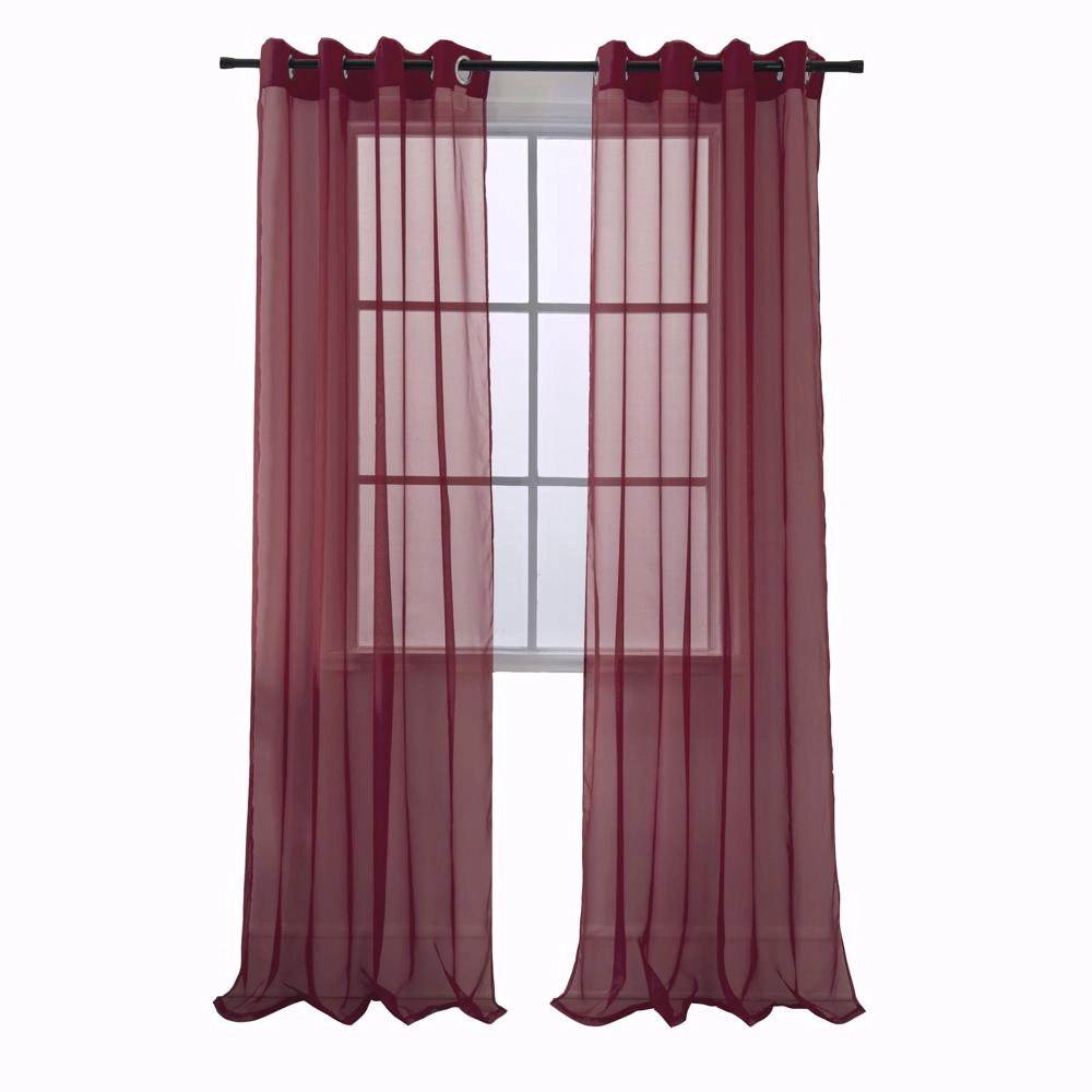 RT Designers Collection Cara One Sheer Grommet Light Filtering Curtain Panel 54" x 90