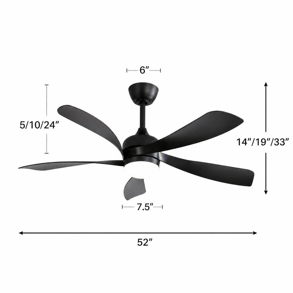 ELEMENT ACE 52 Inch Low Profile Quiet Ceiling Fan