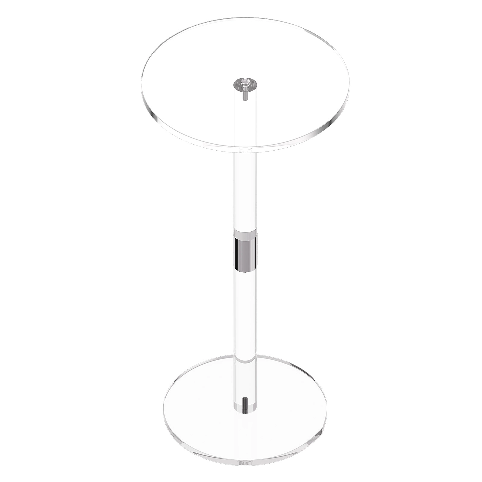 HONGGE Clear Acrylic Side End Table for Modern Desk