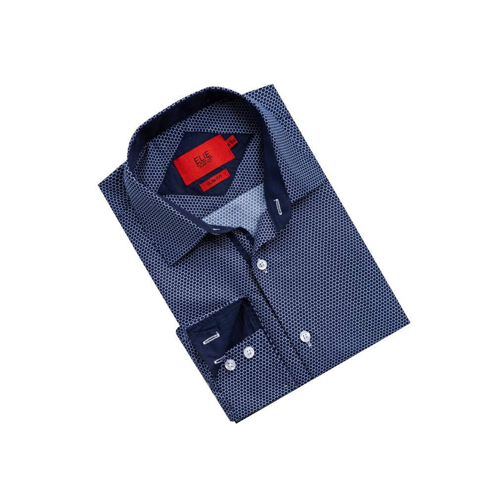 Elie Balleh Slim Fit Mens Honeycomb Shirt