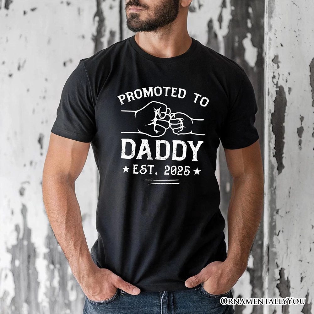 OrnamentallyYou Mens Promoted To Daddy Est. 2025 T-Shirt
