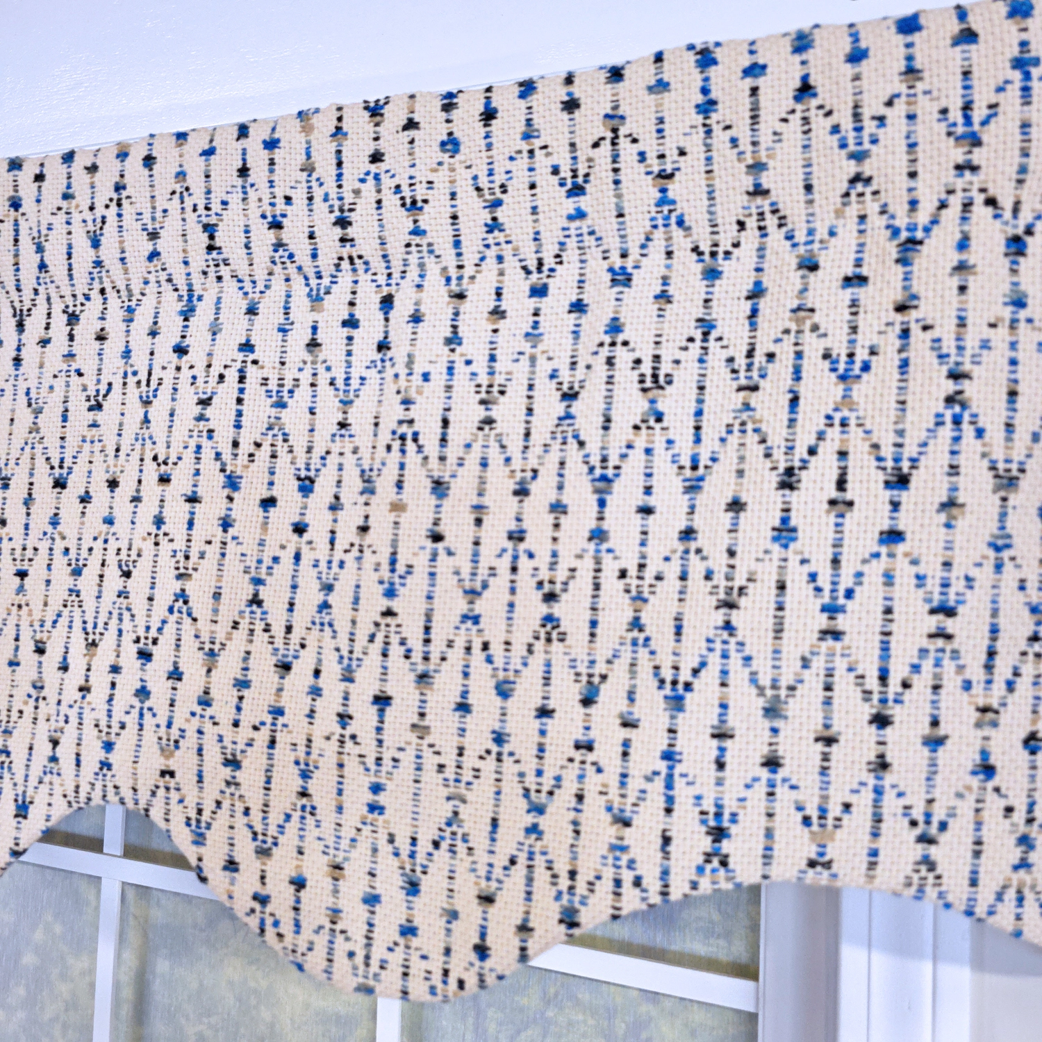 RLF Home 100% Cotton Sassari Regal With Poly/Cotton Ivory lining Rod Pocket Valance 50" x 15" Natural