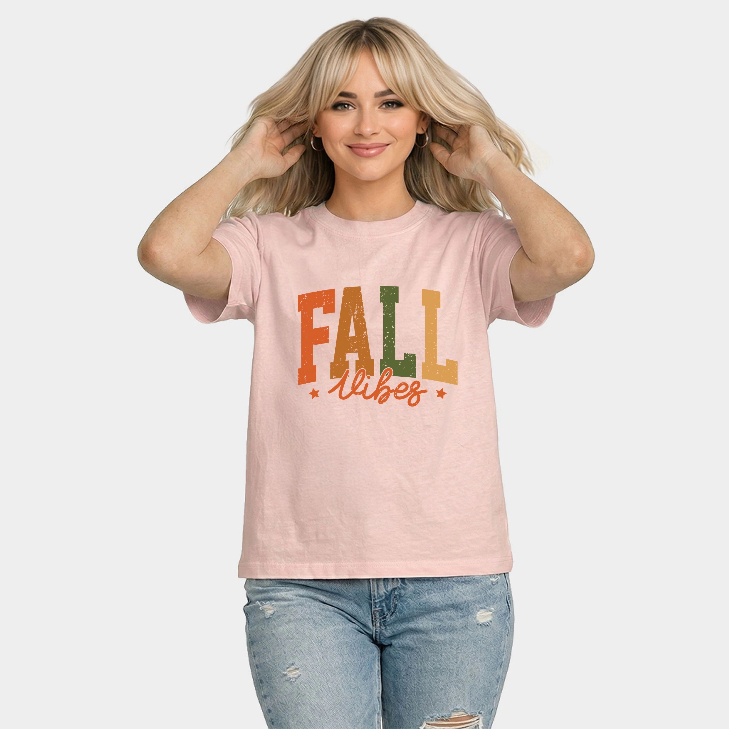 Simply Sage Market - Women's Relaxed Boxy Tee Fall Vibes Multi