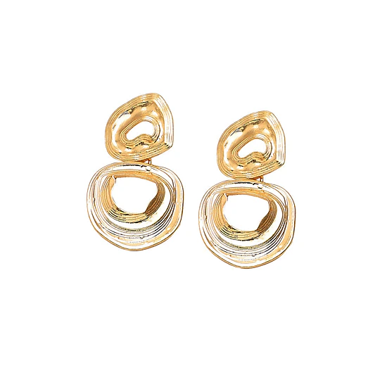 SOHI Women's Blue Erosion Drop Earrings, Color: Gold - JCPenney