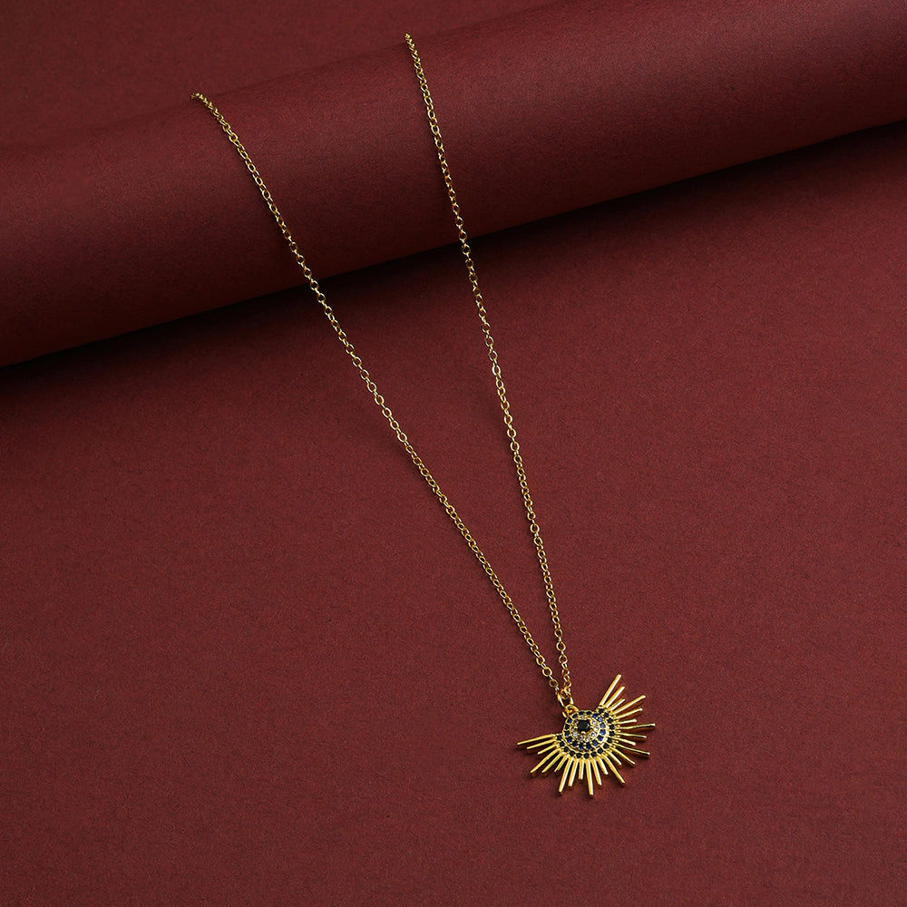 SOHI Women's Gold Half-Sol Pendant Necklace