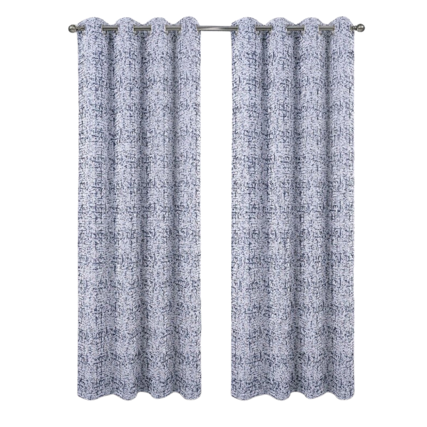 RT Designers Collection 100% Polyester 140 GSM Luca Jacquard Grommet Curtain Panel 54" x 84" Navy