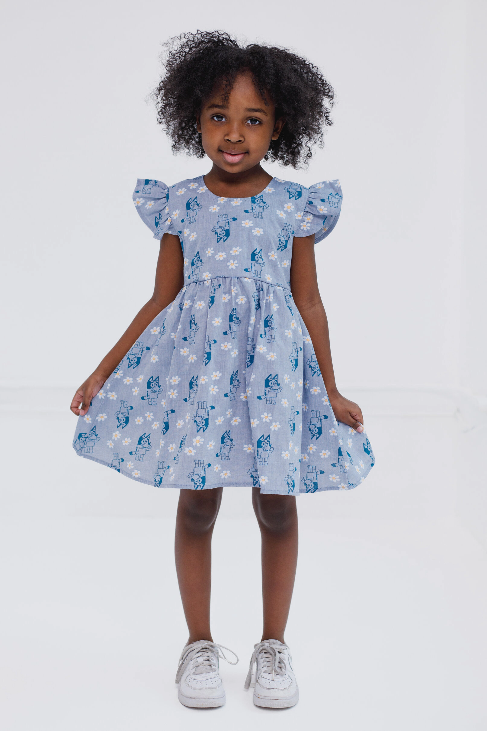 Bluey Girls' Chambray Dress