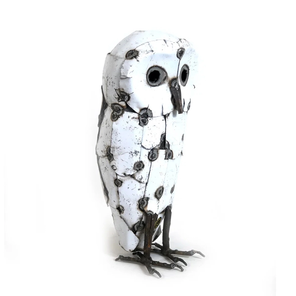 Mbare Recycled Metal Snowy Owl