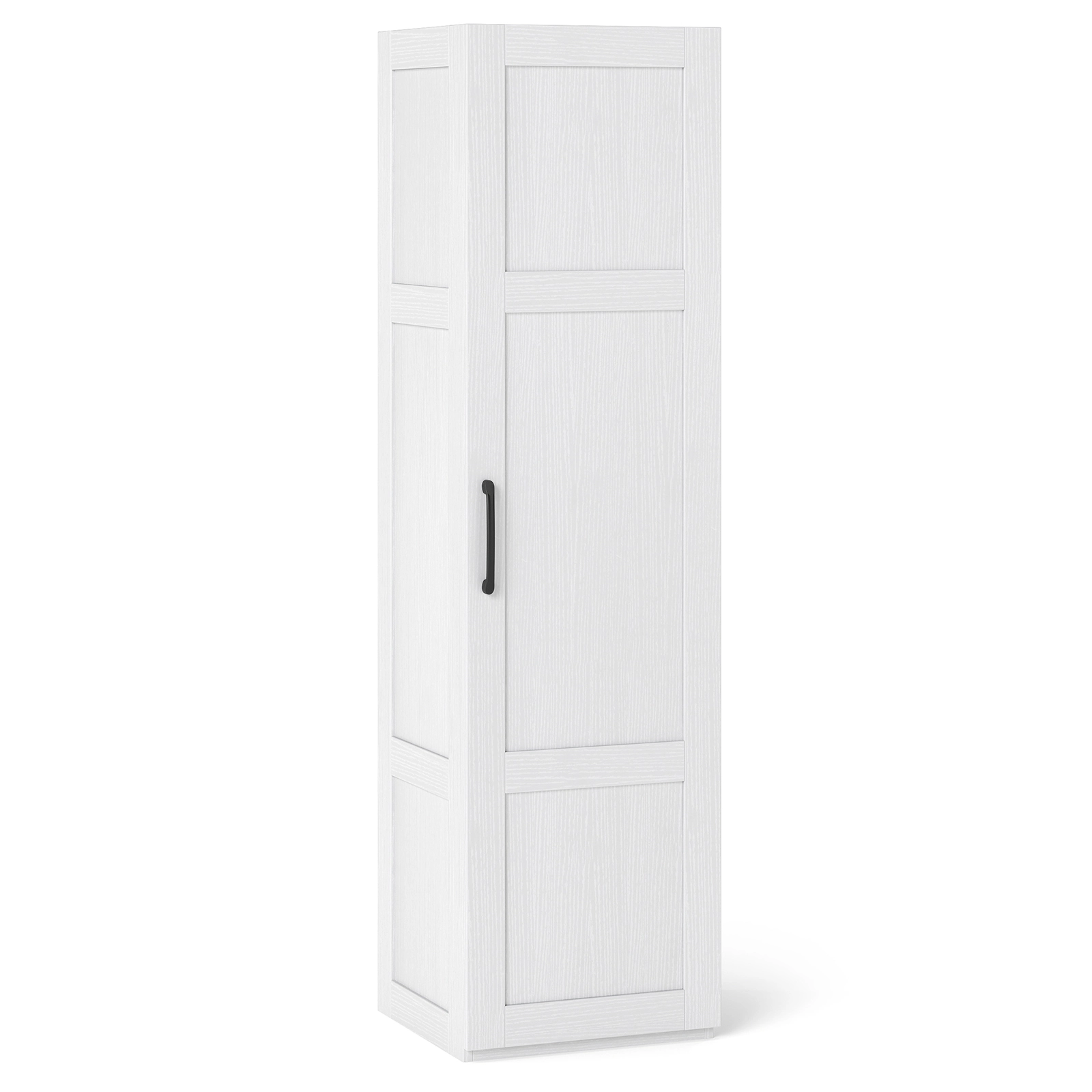 SUGIFT Tall Narrow 4 Shelves Door Freestanding Bathroom Storage Cabinet 16-in x 15-in x 59-in 110-lb Capacity White