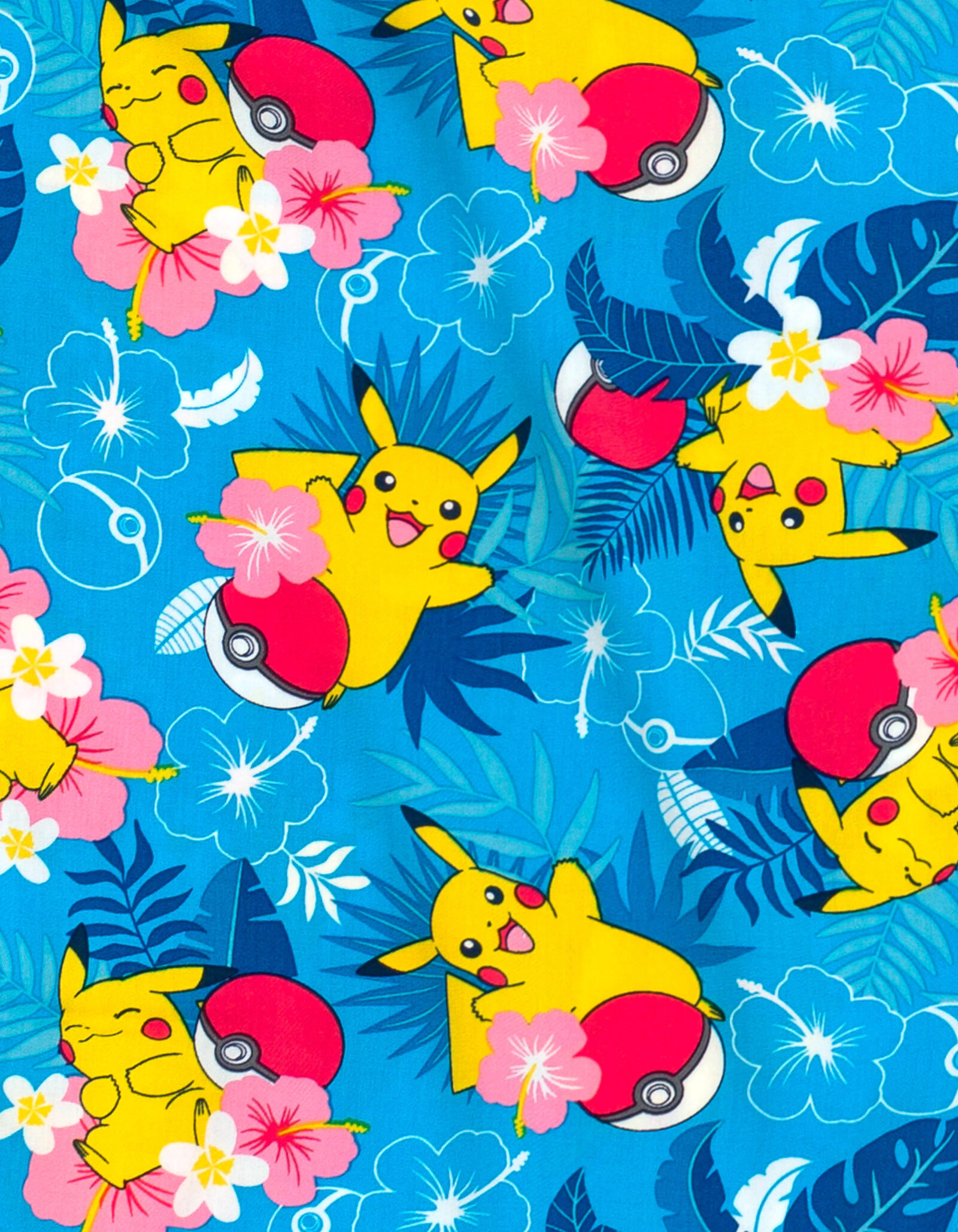 Pokemon Pikachu Matching Family Hawaiian Short Sleeve Button Down Shirt