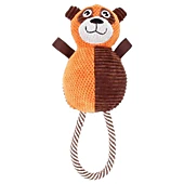 Pet Life ® Foxy-Tail Quilted Plush Animal Squeak Chew Tug Dog Toy