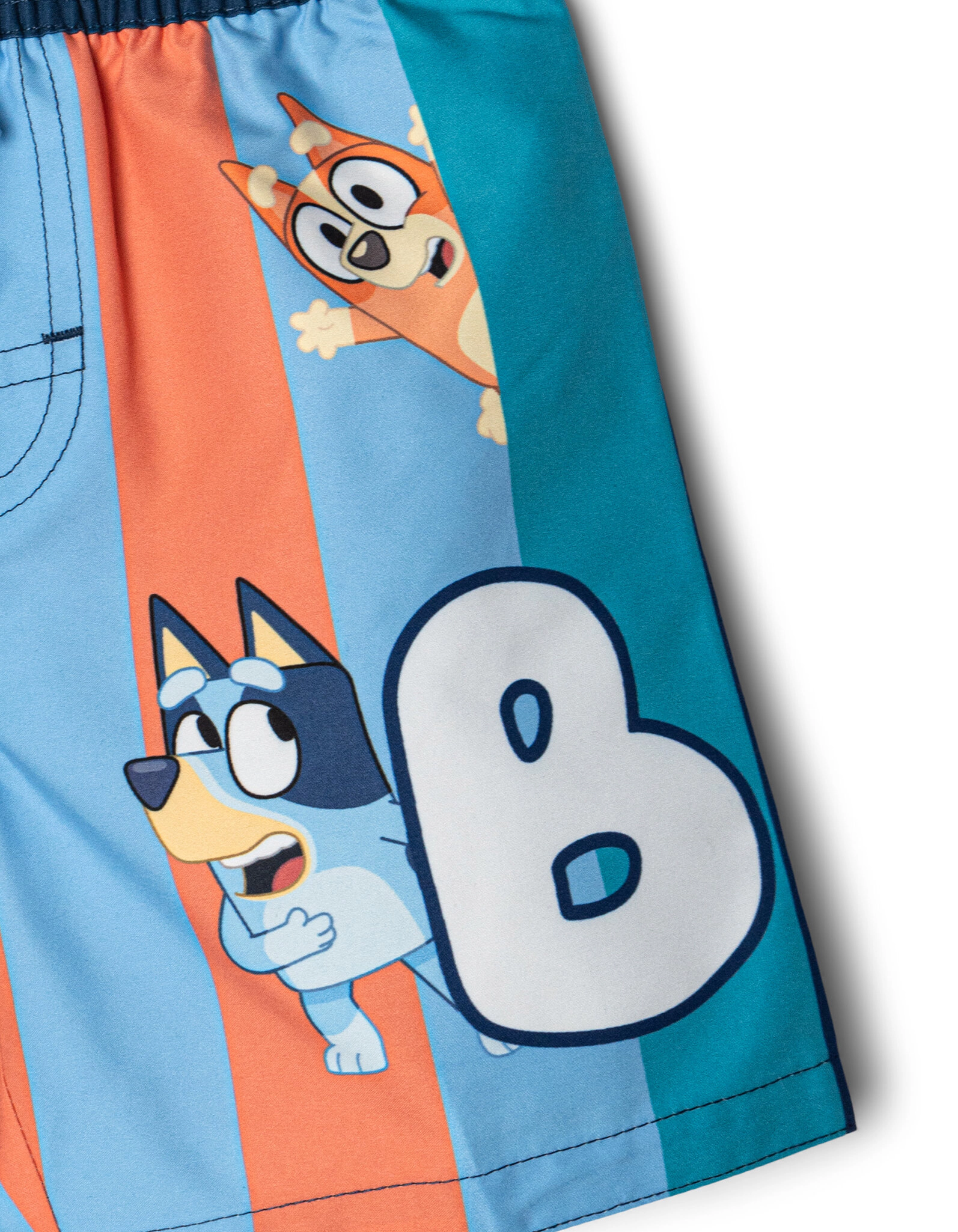 Bluey Boys' UPF 50+ 2-Piece Rash Guard and Swim Trunks Set