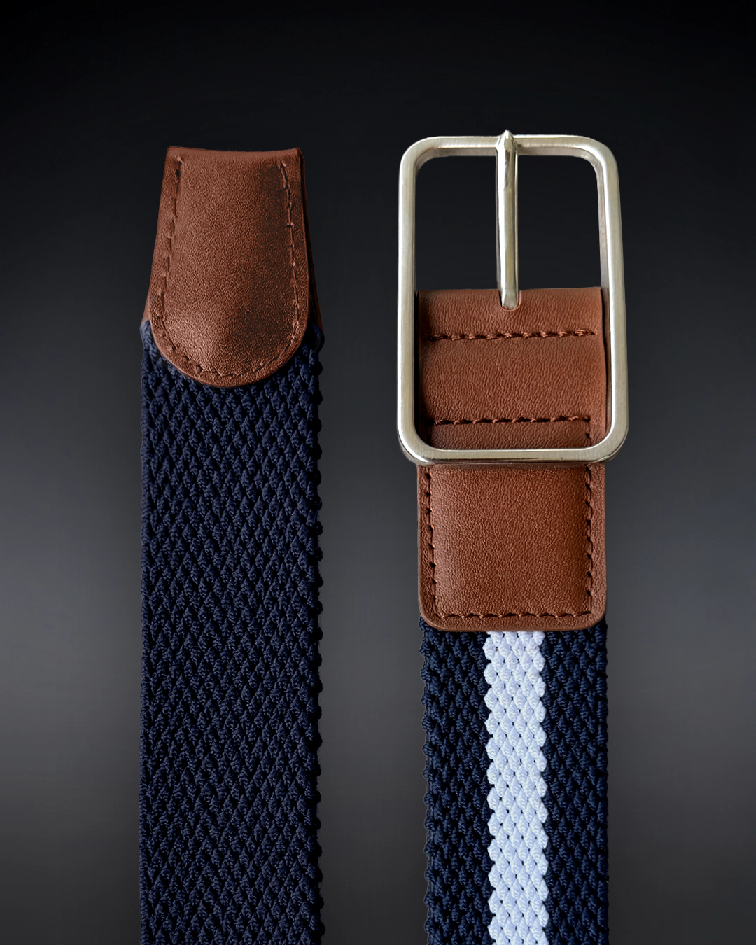 All Citizens Meridian Reversible Stretch Belt - Full-Grain Nappa Leather Detailing