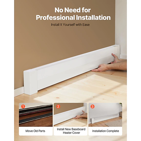 HONGGE Baseboard Heater Covers Basic Series Standard Electric Heating ...