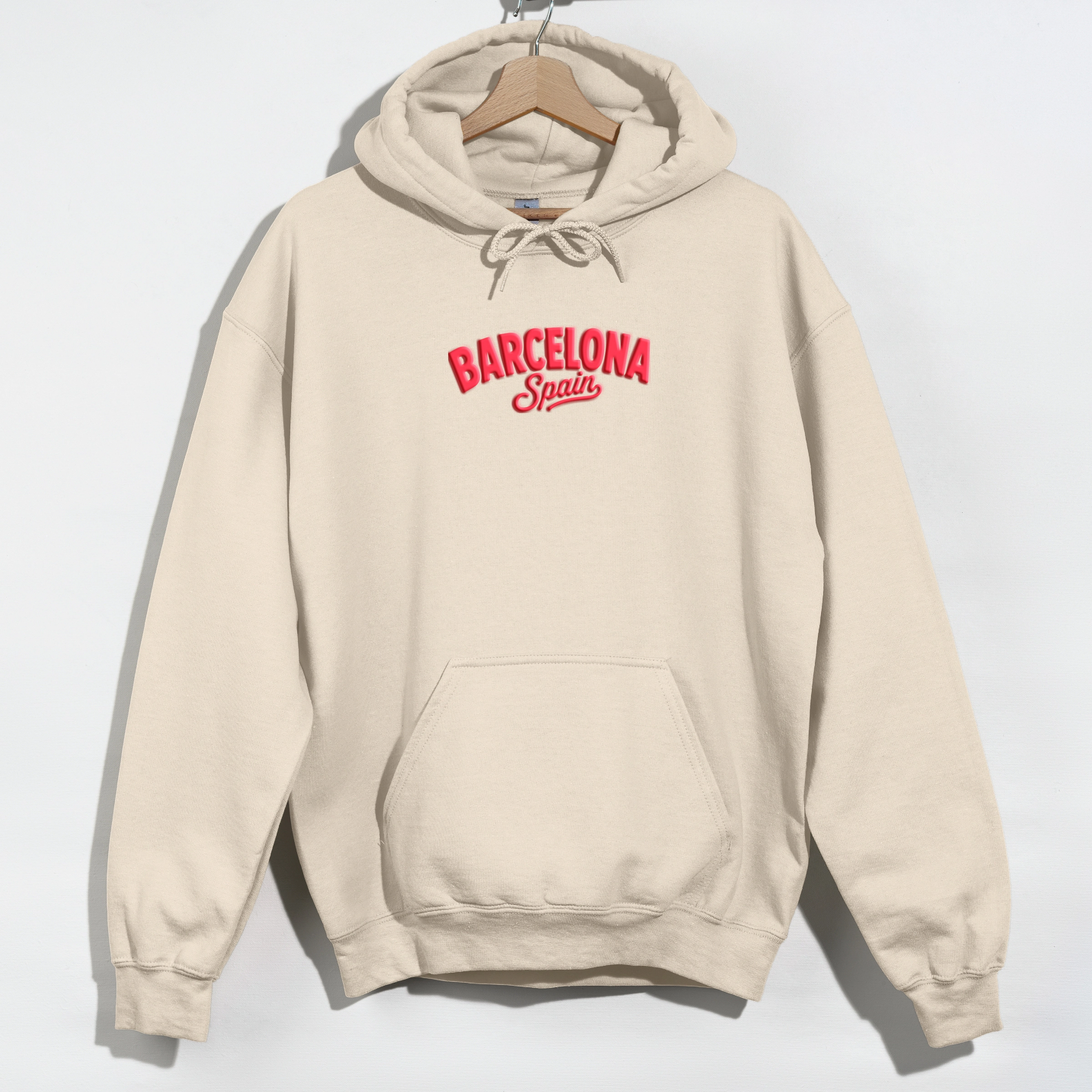 Simply Sage Market - Women's Graphic Hoodie Barcelona Vibrant Puff Print