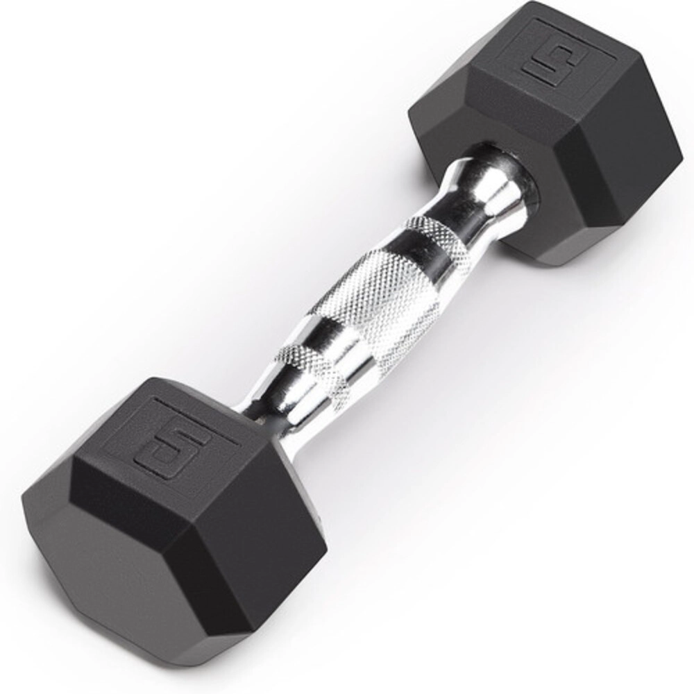 Radiant Essence Unisex Rubber Hex Dumbbell 5 lb