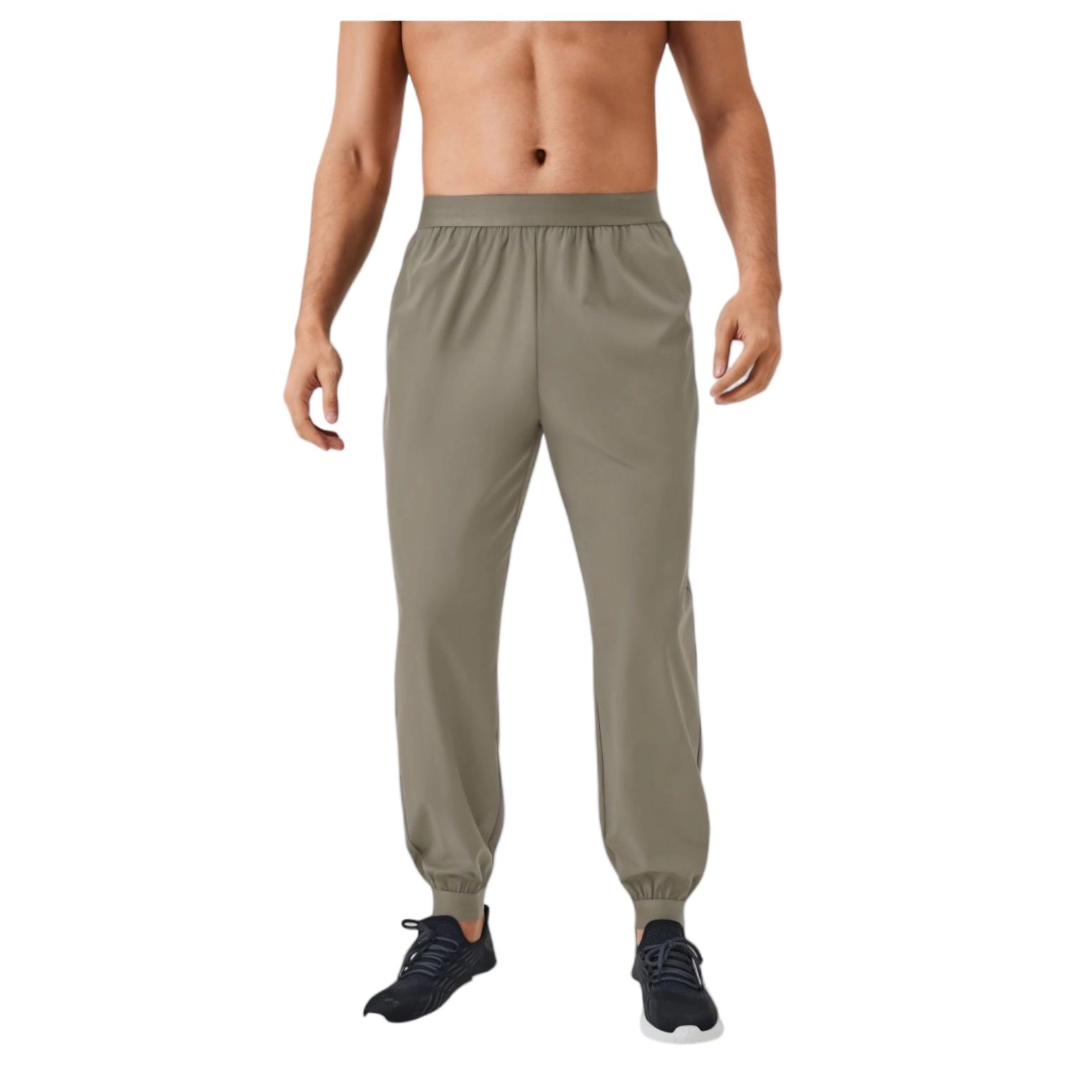 Anna-Kaci Men's Tapered Lounge Pants with Stretch Waistband and Elastic Cuffs
